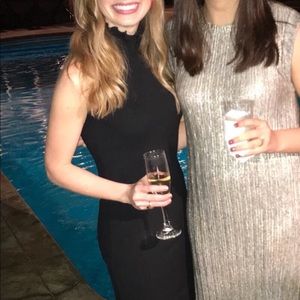 525 America black high neck dress XS